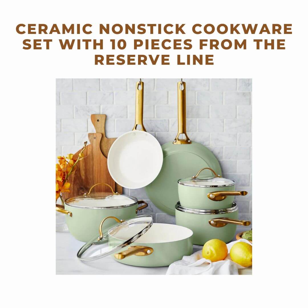 Ceramic Nonstick Cookware Set with 10 Pieces from the Reserve Line