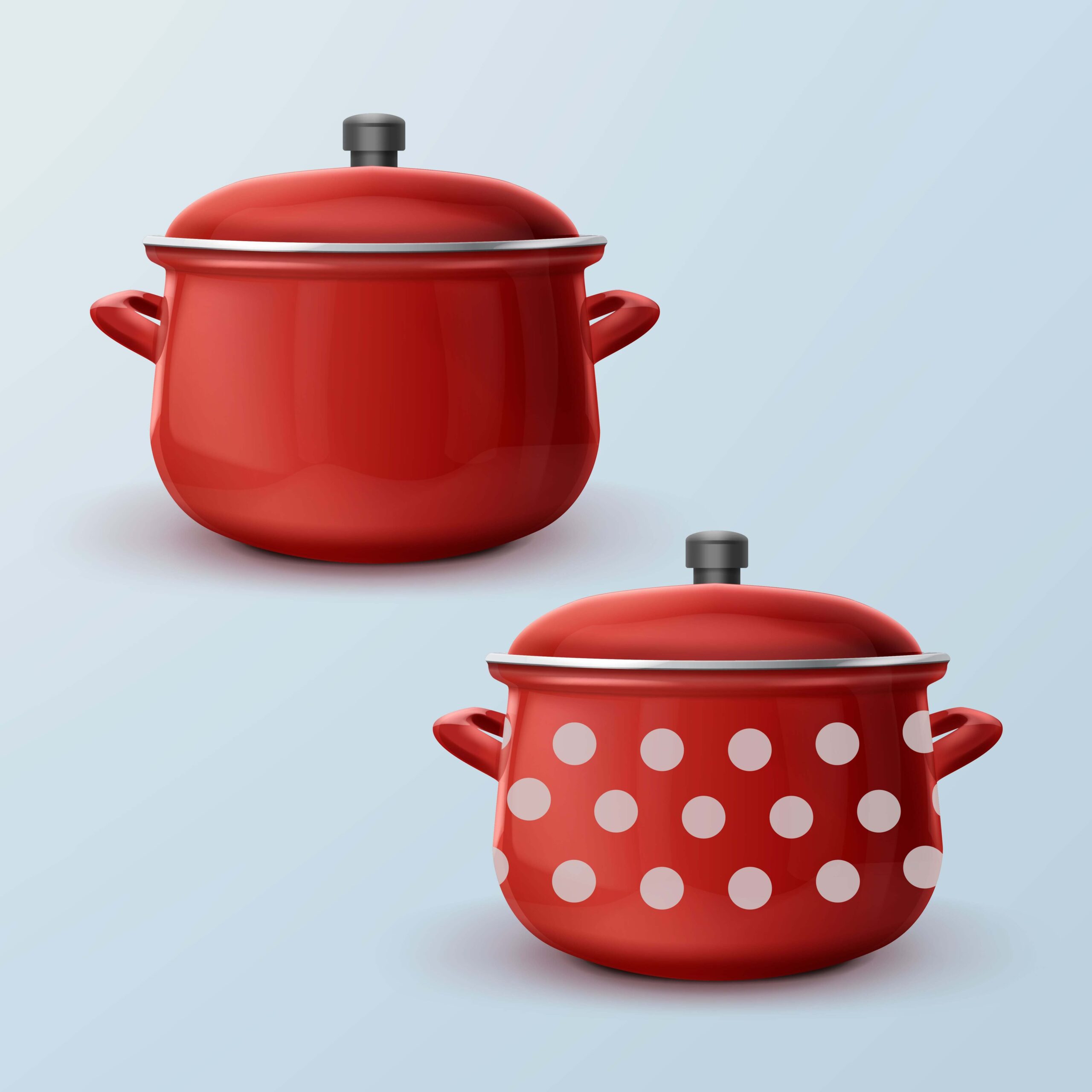 Ceramic Red Cookware Set