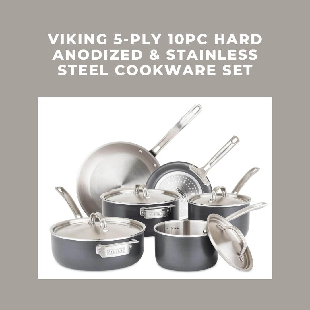 Viking 5-Ply 10pc Hard Anodized & Stainless Steel Cookware Set