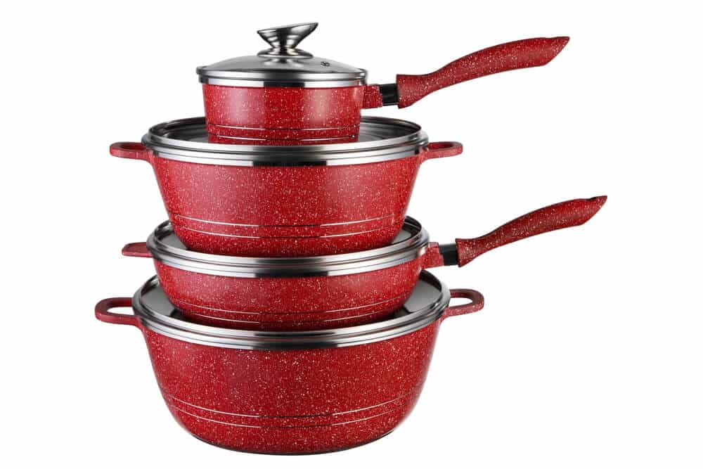 red cookware sets