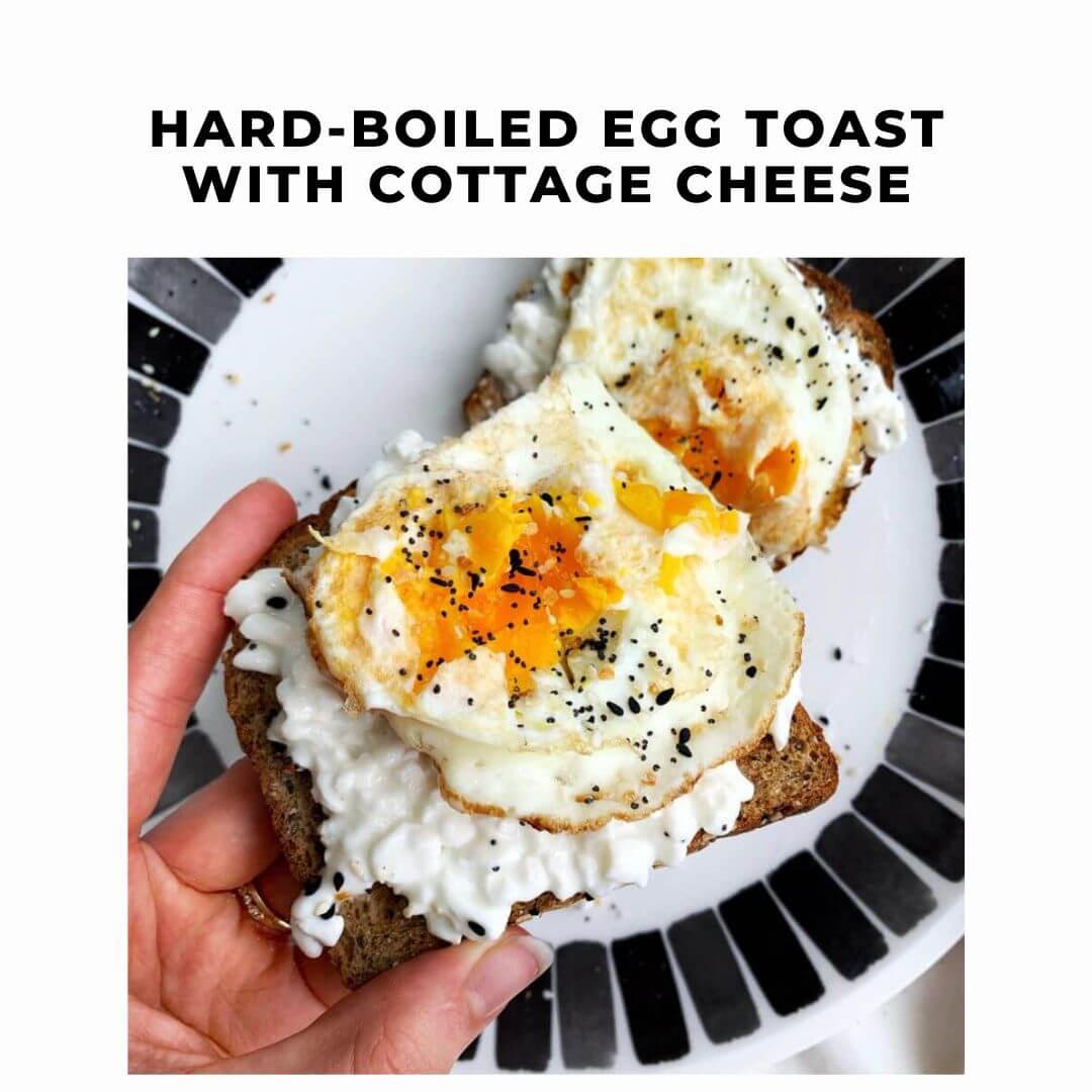 hard boiled egg toast with cottage cheese