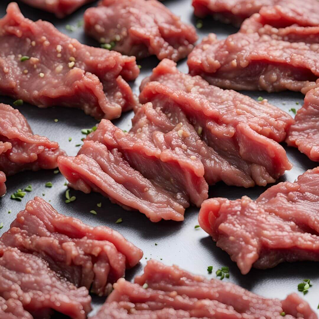 raw Mongolian beef