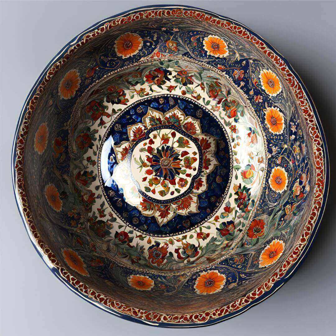 Traditional Turkish multisize decorative bowl showcasing intricate patterns and cultural artistry