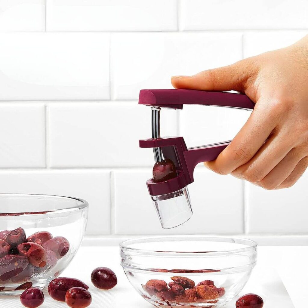 Image of the best cherry pitter, a durable tool designed for quick and easy cherry pitting.