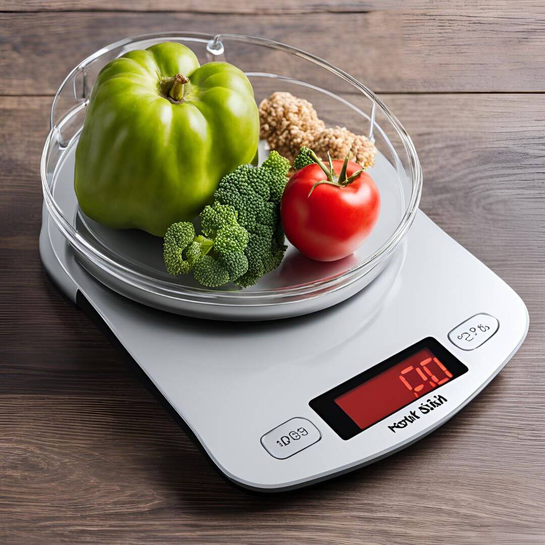 Digital food scale: Modern design with LCD display for precise measurement of ingredients