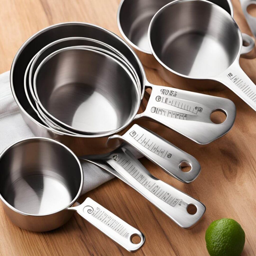 stainless steel measuring cups ensure your measurement in food items