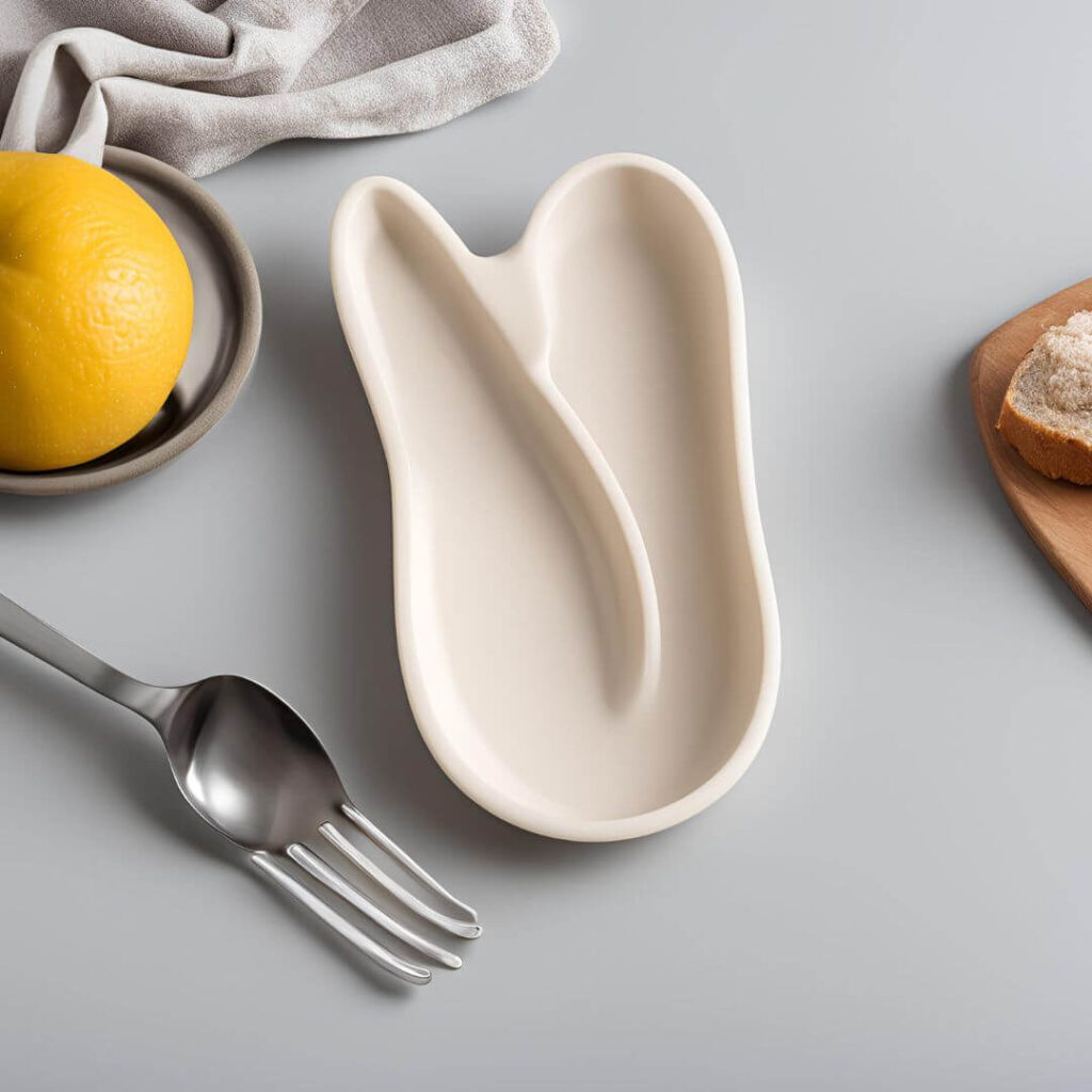 Plastic spoon rest in a colorful and practical design