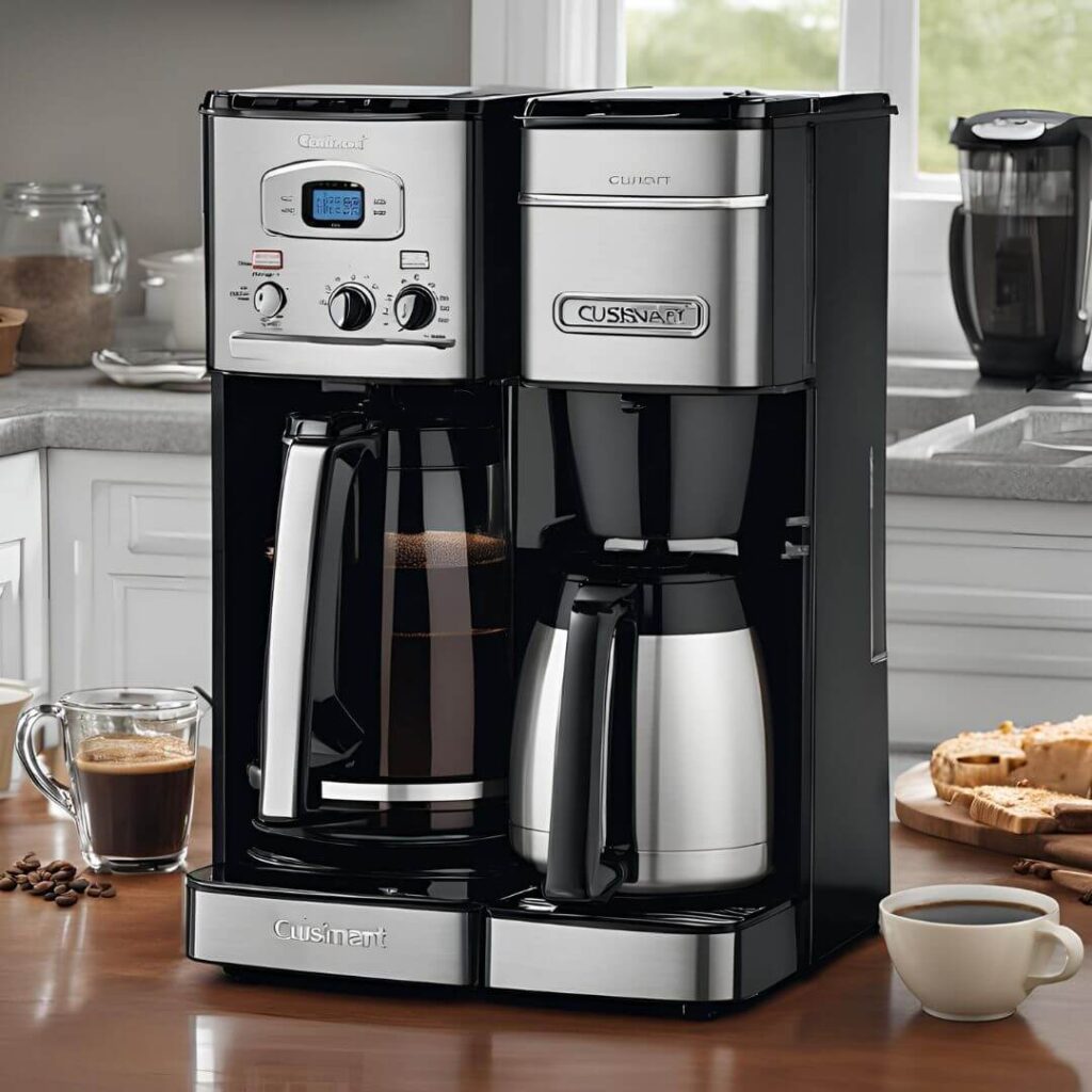 Cuisinart 12 cup coffee maker with a sleek design and easy-to-use controls