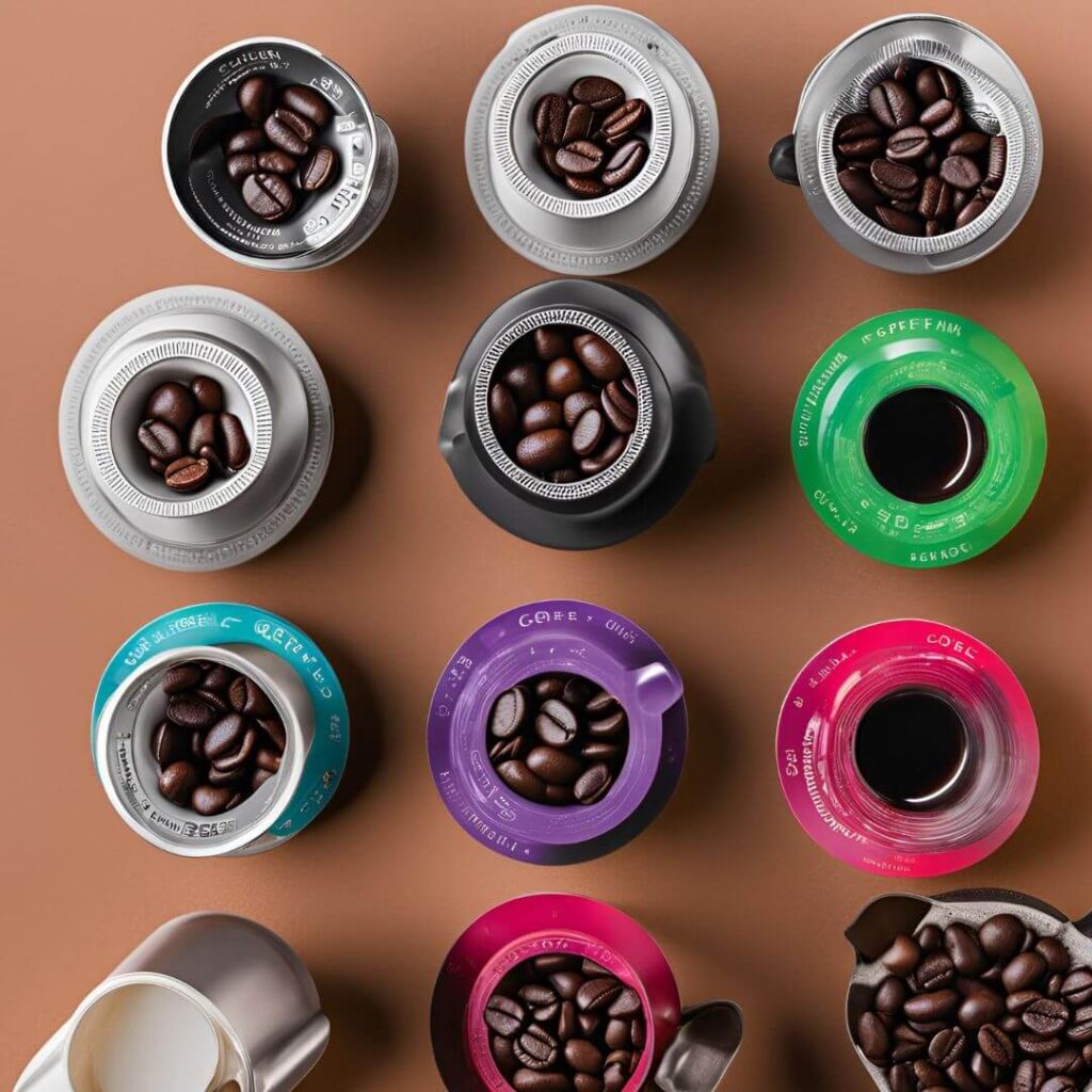 a detailed explanatuon of different sizes of coffee pods